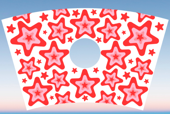 Aesthetic Stars Starbucks Cup Wrap SVG