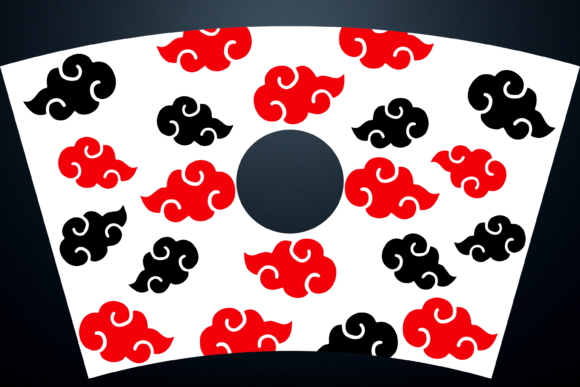 Anime Clouds 24oz Venti Cup Wrap SVG