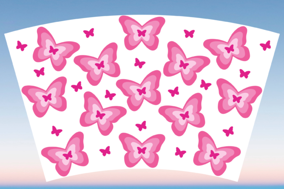 Boho Butterflies Starbucks Cup Wrap SVG