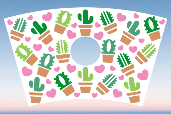 Cactus Succulents Starbucks Cup Wrap SVG