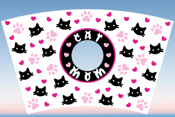 Cat Mom Mama SVG Starbucks Cup Wrap