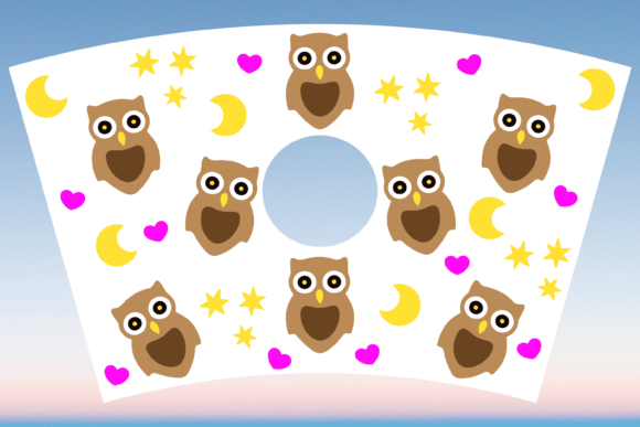 Celestial Owl Starbucks Cup Wrap SVG