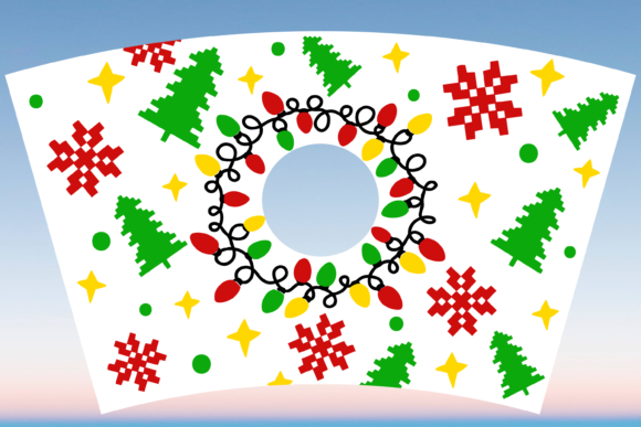 Christmas Lights Starbucks Cup Wrap SVG
