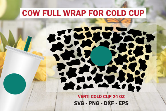Cow Full Wrap Venti Cold Cup 24 Oz.