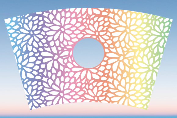 Daisies Floral Starbucks Cup Wrap SVG