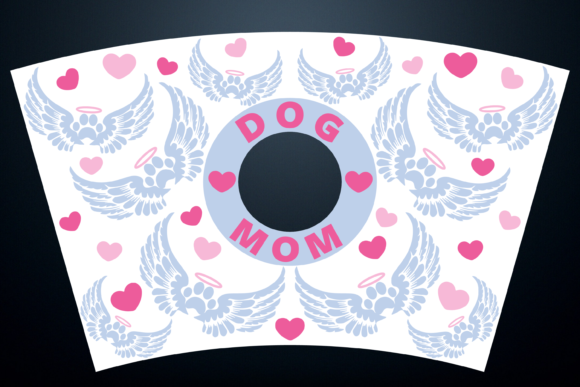 Dog Mom Mama Paws Starbucks Cup Wrap SVG