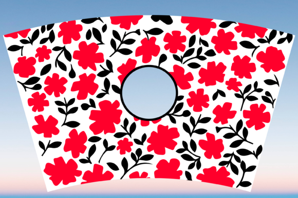 Flowers Floral Starbucks Cup Wrap SVG