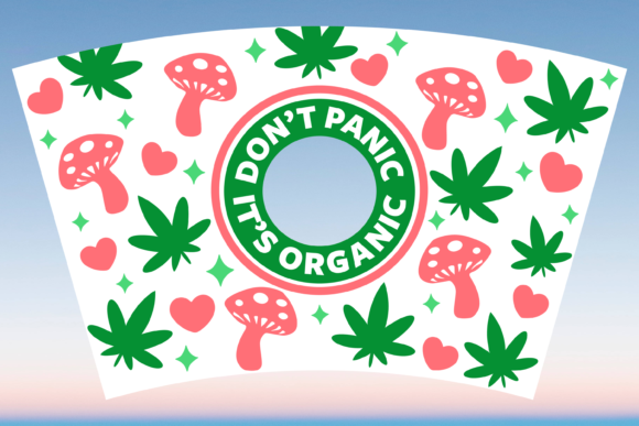 Funny Weed Mushroom Starbucks Wrap SVG