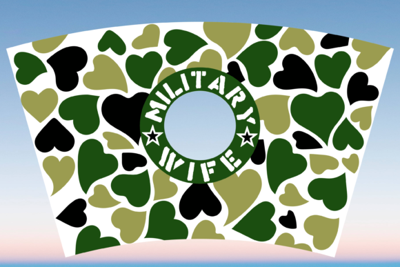 Military Army Wife Starbucks Wrap SVG