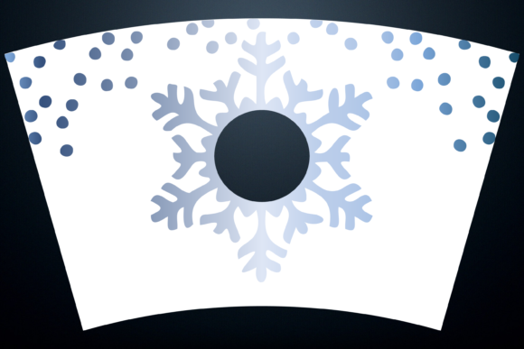 Snowflakes Winter Starbucks Cup Wrap SVG