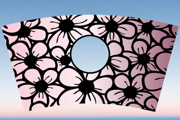 Spring Flower Starbucks Hot Cup Wrap SVG