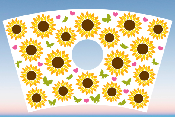Sunflower Butterfly Starbucks Cup Wrap S