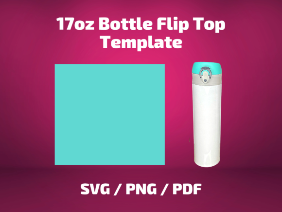 Tumbler Template 17 Oz Flip Top Bottle