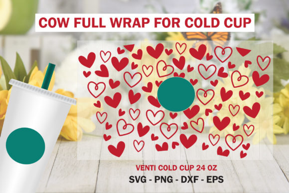 Valentine Full Wrap Venti Cold Cup 24 Oz