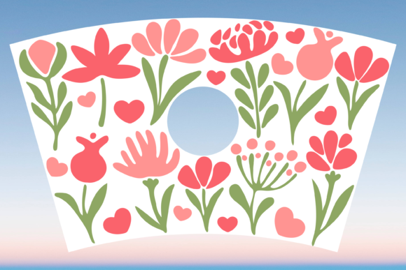 Wildflowers Boho Starbucks Cup Wrap SVG